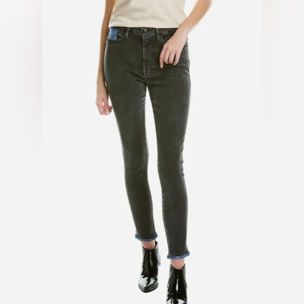🆕 frame le one skinny two tone jeans